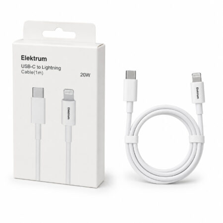 Câble Charge Elektrum USB Type-C vers Lightning 20W Charge Rapide