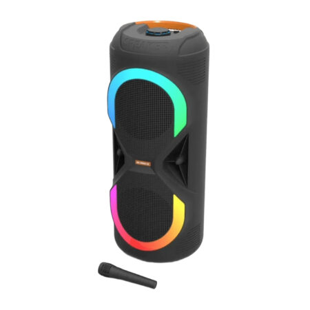 Enceinte Bluetooth Portable MS-2085BT-W – Double 8" 30W RGB avec Karaoké