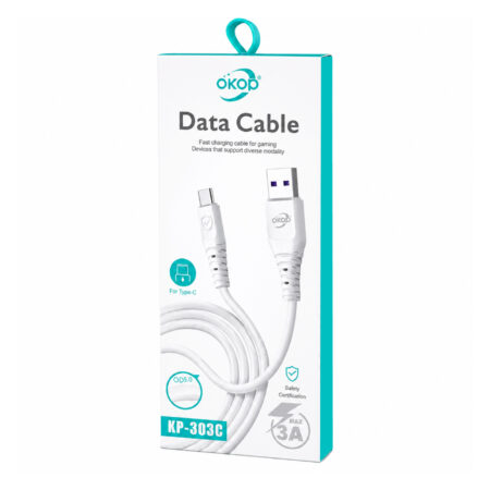 Câble USB-A vers USB-C OKOP KP-303C – Charge & Data 1m 3A